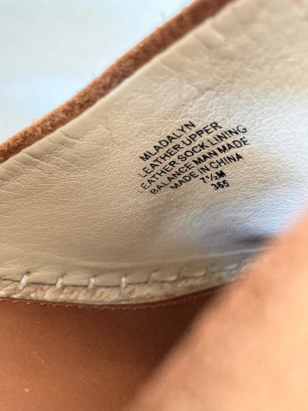 Marc Fisher LTD Adalyn Cognac Suede Leather Espadrille Platform Wedge Sandal 7.5 - Picture 8 of 10
